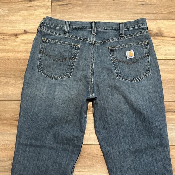 Men's Carhartt Relaxed Fit Denim Jeans 38x30 Blue Modern Work Casual 101483-980 - Picture 10 of 11